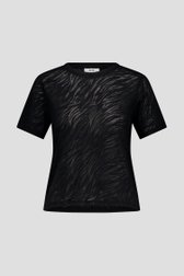 Zwart T-shirt met zebra motief  van JDY voor Dames