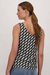 Zwart topje met grafische print van More & More voor Dames
