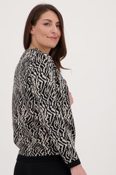 Zwart truitje met ecru print van Signature voor Dames