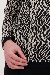 Zwart truitje met ecru print van Signature voor Dames