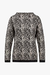 Zwart truitje met ecru print van Signature voor Dames