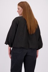 Achterkant van Zwart vestje met bloemenmotief door ONLY Carmakoma voor Dames