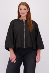 Voorkant van Zwart vestje met bloemenmotief door ONLY Carmakoma voor Dames