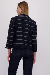 Achterkant van Zwart vestje met strepen door More & More voor Dames