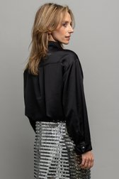 Extra foto 1 van Zwarte blouse met das door Louise voor Dames