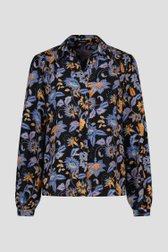 Zwarte blouse met fijne bloemenprint van More & More voor Dames