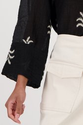 Zwarte blouse met geborduurd motief van JDY voor Dames