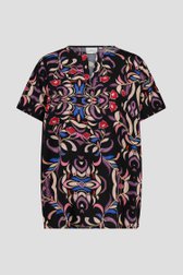 Zwarte blouse met kleurrijke bloemenprint van Only Carmakoma voor Dames
