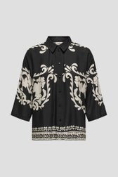 Productfoto 1 van Zwarte blouse met lichtbeige print  door JDY voor Dames