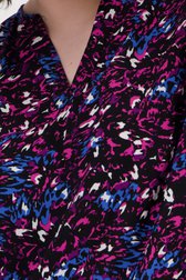 Zwarte blouse met paars-roze print van Only Carmakoma voor Dames
