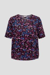 Zwarte blouse met paars-roze print van Only Carmakoma voor Dames