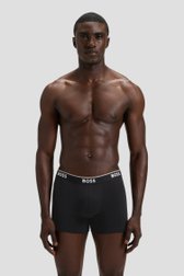 Achterkant van Zwarte boxershorts - Set van 3 door Hugo Boss voor Heren