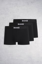 Detail van Zwarte boxershorts - Set van 3 door Hugo Boss voor Heren