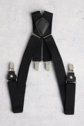 Voorkant van Zwarte bretellen door Liberty Island voor Heren