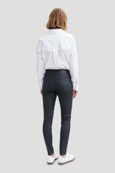 Zwarte broek met coating - Slim fit van Opus voor Dames