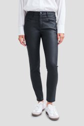Zwarte broek met coating - Slim fit van Opus voor Dames
