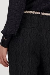 Zwarte broek met glinsterend jaquard motief van D'Auvry voor Dames