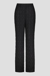Zwarte broek met glinsterend jaquard motief van D'Auvry voor Dames