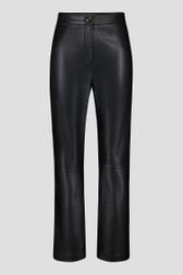 Zwarte broek met leather look van D'Auvry voor Dames
