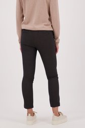 Zwarte broek met print en elastische tailleband van Liberty Island voor Dames