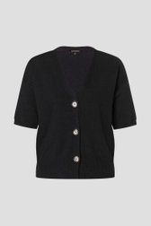 Productfoto 1 van Zwarte cardigan met korte mouwen door More & More voor Dames