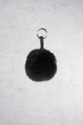 Zwarte faux fur sleutelhanger van Liberty Island voor Dames