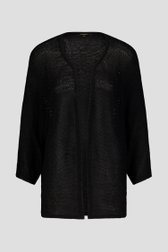Productfoto 1 van Zwarte gebreide cardigan  door More & More voor Dames