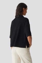 Zwarte gebreide polo van Opus voor Dames
