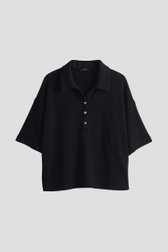 Zwarte gebreide polo van Opus voor Dames