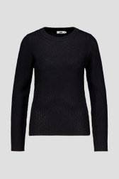 Productfoto 1 van Zwarte geribde trui door Louise voor Dames