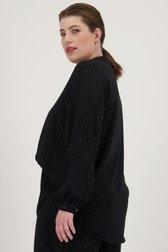 Zwarte glitterblouse van Only Carmakoma voor Dames