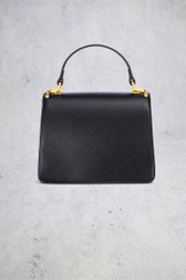 Achterkant van Zwarte handtas met gouden studs door Laurent David voor Dames