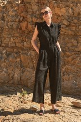 Zwarte jumpsuit met broderie anglaise van More & More voor Dames