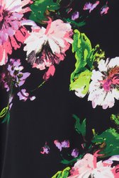 Zwarte kimono met bloemen  van Only Carmakoma voor Dames