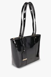 Productfoto 2 van Zwarte laqué handtas door Hexagona voor Dames