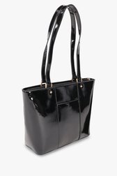 Productfoto 3 van Zwarte laqué handtas door Hexagona voor Dames