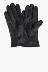 Zwarte lederen handschoenen van Liberty Island voor Dames