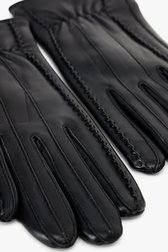 Zwarte lederen handschoenen van Liberty Island voor Dames