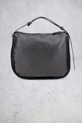 Detail van Zwarte lederen handtas door D'Auvry voor Dames