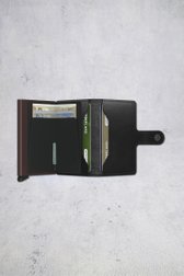 Productfoto 1 van Zwarte lederen kaarthouder  - Miniwallet original door Secri voor Heren