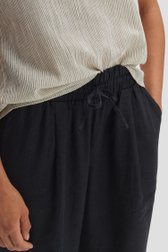 Zwarte linnen broek van Opus voor Dames