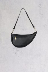 Zwarte moonbag-handtas met leatherlook van Bulaggi voor Dames