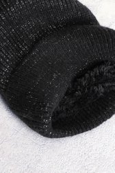 Productfoto 1 van Zwarte muts met glitterdraad door Liberty Island voor Dames