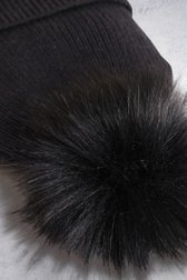 Productfoto 1 van Zwarte muts met pompon door Liberty Island voor Dames