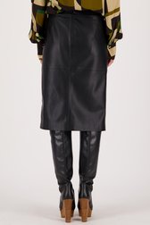 Zwarte rok met leather look van D'Auvry voor Dames