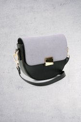 Extra foto 2 van Zwarte schoudertas met suède door Liberty Island voor Dames