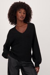 Voorkant van Zwarte trui met glitters door JDY voor Dames