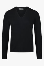 Zwarte trui met V-hals van Liberty Island voor Dames
