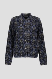 Productfoto 1 van Zwarte vest met blauw motief door Geisha voor Dames