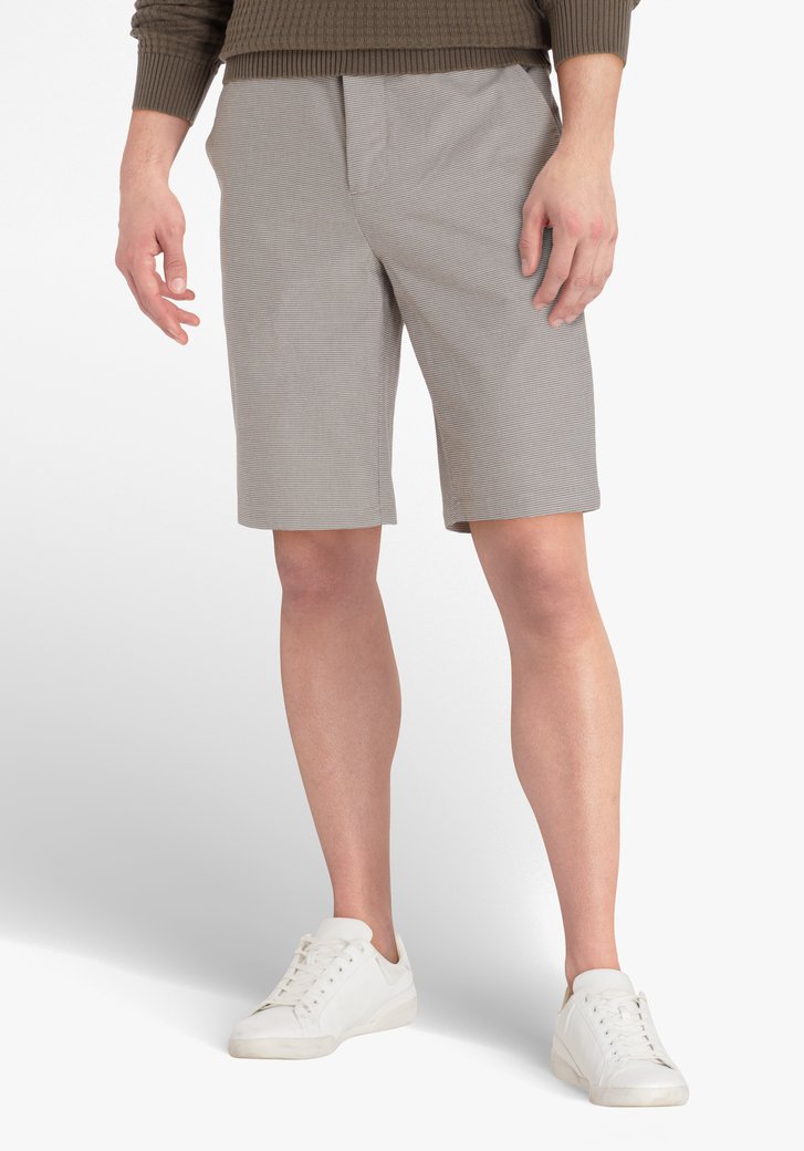 Bruine bermuda met pied-de-poule van Casual Friday | | e5